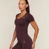 Gymshark Everyday Seamless Tight Fit Crew Neck Tee - Cherry Purple
