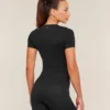 Gymshark Everyday Seamless Graphic Short Sleeve Top-Red-Black