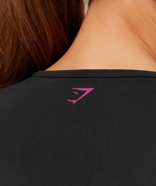 Gymshark Everyday Seamless Graphic Short Sleeve Top-Red-Black