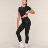 Gymshark Everyday Seamless Graphic Short Sleeve Top-Red-Black
