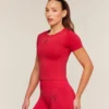 Gymshark Everyday Seamless Graphic Short Sleeve Top-Red