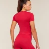 Gymshark Everyday Seamless Graphic Short Sleeve Top-Red