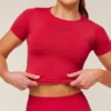 Gymshark Everyday Seamless Graphic Short Sleeve Top-Red