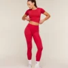 Gymshark Everyday Seamless Graphic Short Sleeve Top-Red