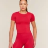 Gymshark Everyday Seamless Graphic Short Sleeve Top-Red