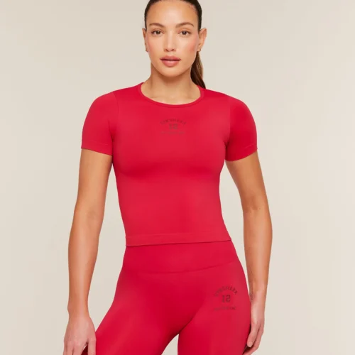 images-GFXAthleticEverydaySeamlessSSTop_FebStory2GoodLevelGSConditioningRedB6B4A_RBWV_0006_V2_1920x Gymshark Everyday Seamless Graphic Short Sleeve Top-Red
