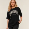 Gymshark Collegiate Graphic T-Shirt-Black