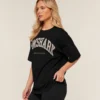 Gymshark Collegiate Graphic T-Shirt-Black