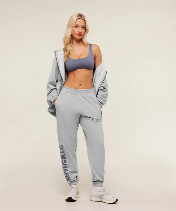Gymshark Embroidered Logo Joggers - Gray