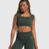 Adapt Fleck Seamless Crop Top