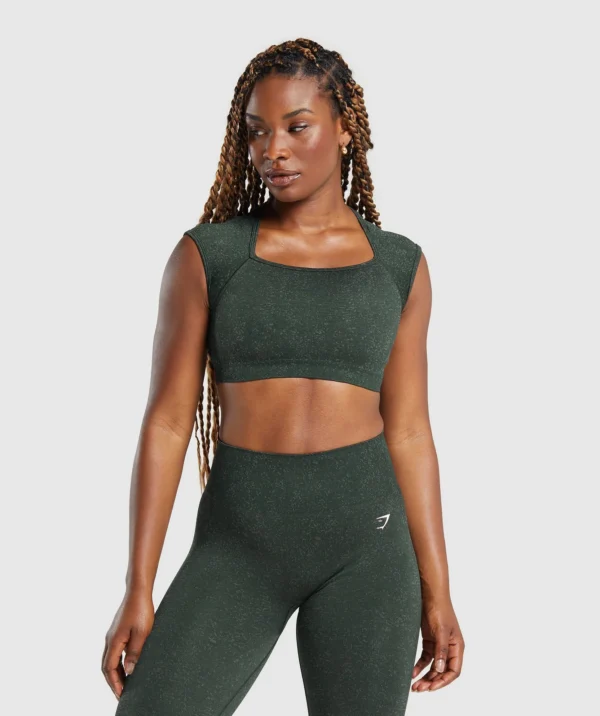 Adapt Fleck Seamless Crop Top