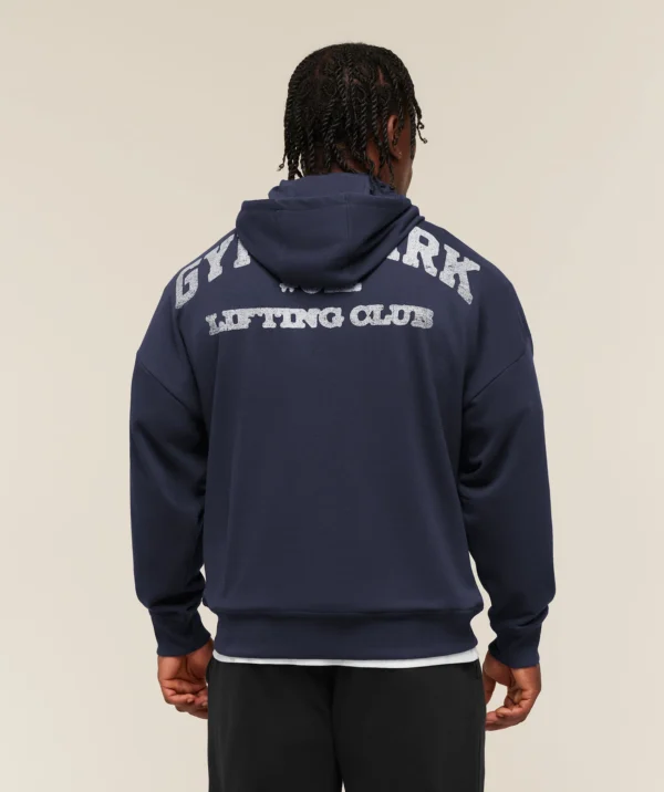 GFXStory3GoodLiftingPulloverSEPTGSHeavyBlueA5B8N_UCTN_0155_1920x GYMSHARK FADED COLLEGIATE GRAPHIC HOODIE – HEAVY BLUE