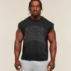 GYMSHARK GSLC CUT OFF TANK – BLACK/WASH