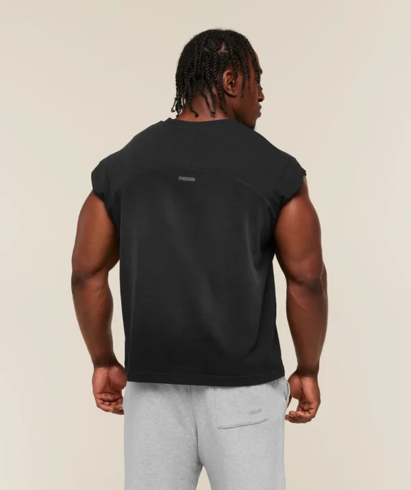 GYMSHARK GSLC CUT OFF TANK – BLACK/WASH