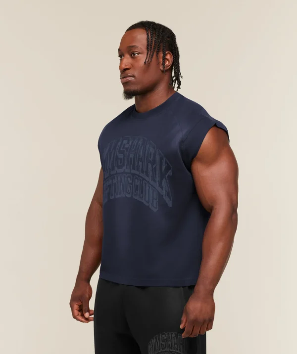 GYMSHARK GSLC CUT OFF TANK – HEAVY BLUE/WASH