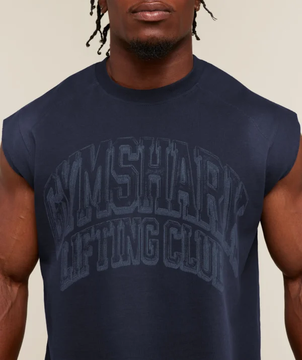 GYMSHARK GSLC CUT OFF TANK – HEAVY BLUE/WASH