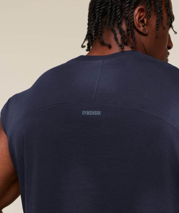 GYMSHARK GSLC CUT OFF TANK – HEAVY BLUE/WASH