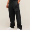 GYMSHARK GSLC STRAIGHT LEG PANTS – BLACK/WASH