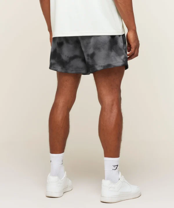 GYMSHARK LIFTING MESH 5" SHORTS – DARK GREY