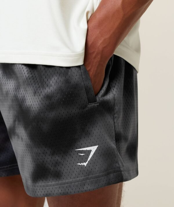 GYMSHARK LIFTING MESH 5" SHORTS – DARK GREY