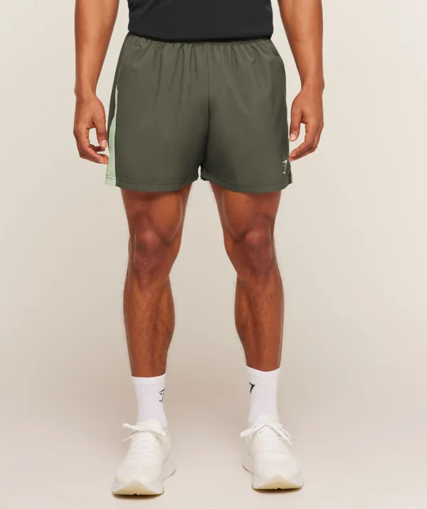 GYMSHARK SPORT 5" SHORTS – STRENGTH GREEN/HAZE GREEN