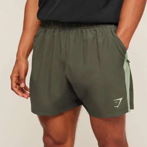 GYMSHARK SPORT 5" SHORTS – STRENGTH GREEN/HAZE GREEN