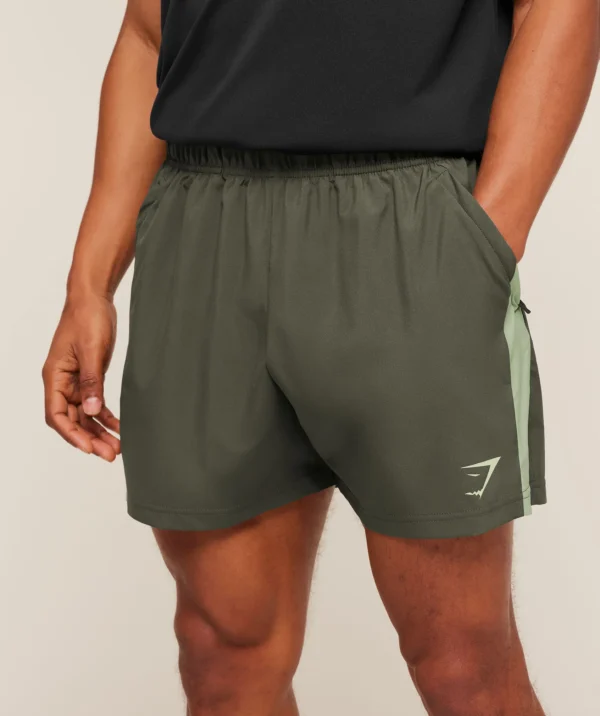 GYMSHARK SPORT 5" SHORTS – STRENGTH GREEN/HAZE GREEN