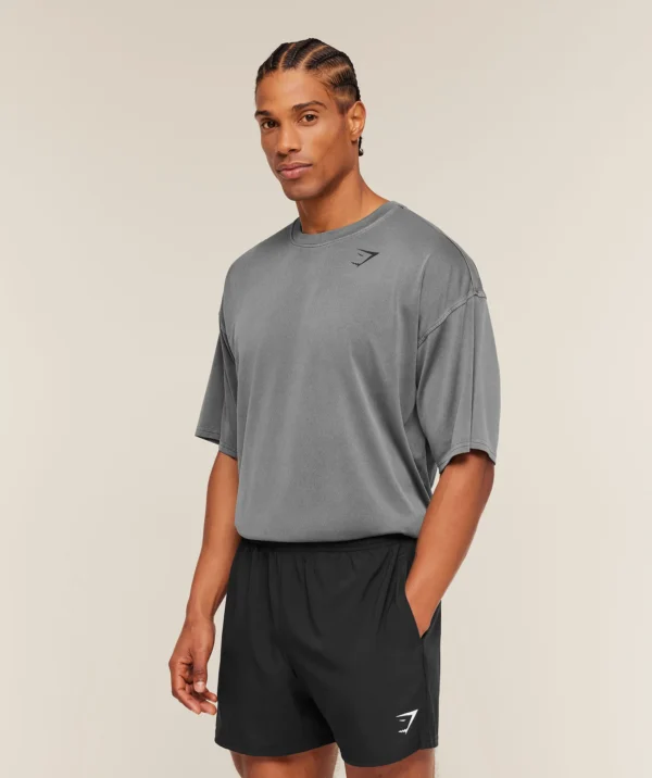 GYMSHARK WASHED PASTELS T-SHIRT – BLACK/WASH