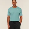 GYMSHARK CREST T-SHIRT – STORM BLUE
