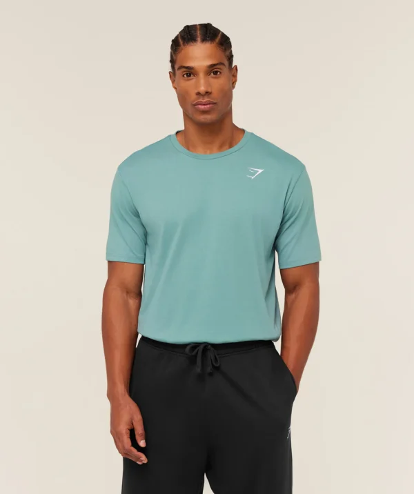 GYMSHARK CREST T-SHIRT – STORM BLUE