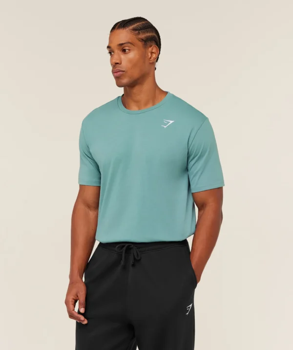 GYMSHARK CREST T-SHIRT – STORM BLUE