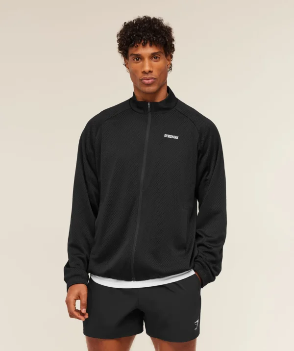 GYMSHARK TRAIN ZIP THROUGH JACKET – BLACK