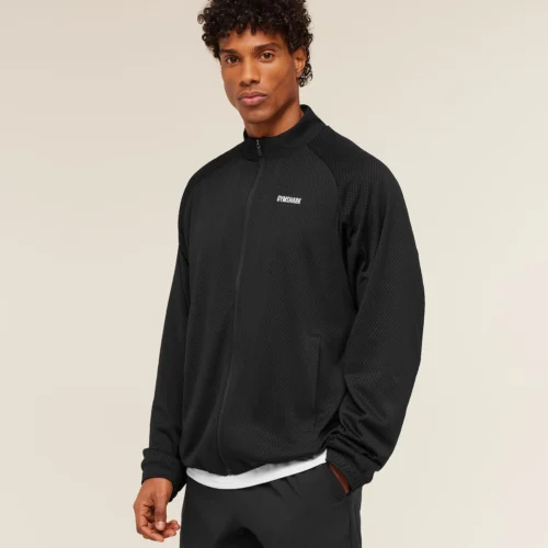 GYMSHARK TRAIN ZIP THROUGH JACKET – BLACK