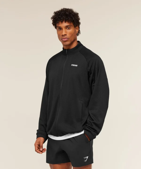 GYMSHARK TRAIN ZIP THROUGH JACKET – BLACK