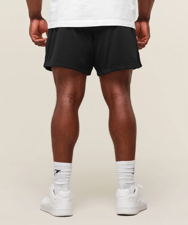 GYMSHARK LIFTING MESH 5" SHORTS – BLACK
