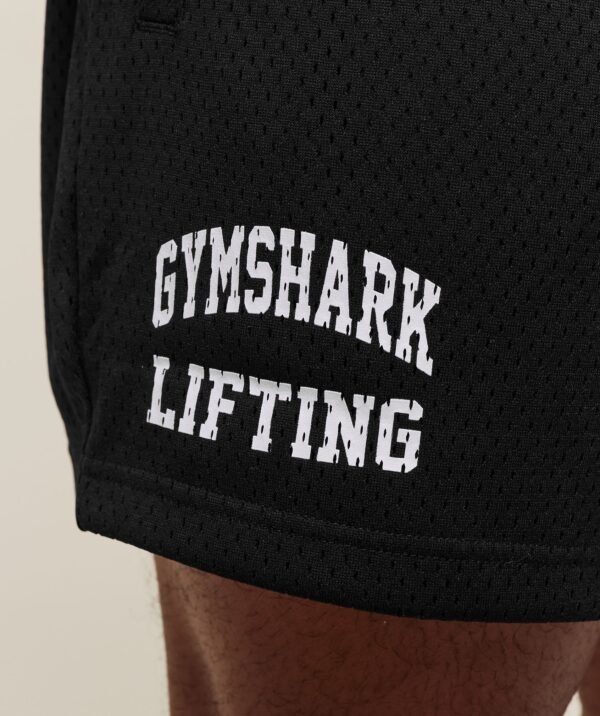 GYMSHARK LIFTING MESH 5" SHORTS – BLACK