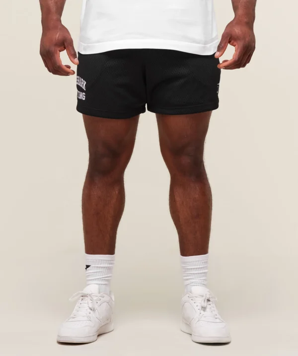 GYMSHARK LIFTING MESH 5" SHORTS – BLACK