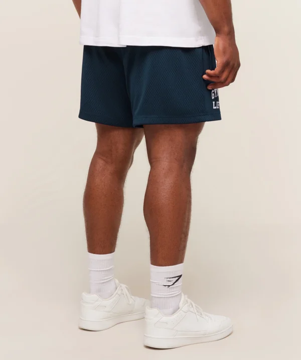 GYMSHARK LIFTING MESH 5" SHORTS – NAVY