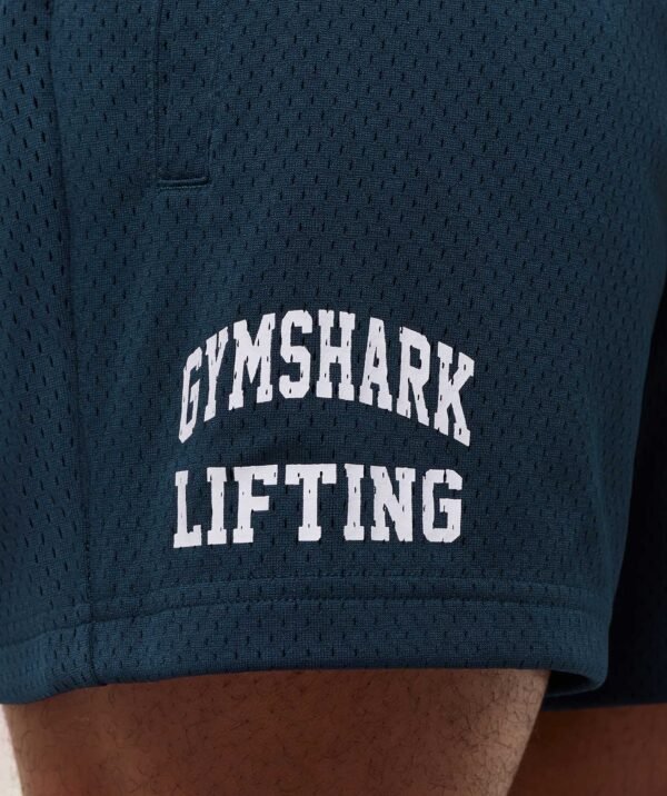 GYMSHARK LIFTING MESH 5" SHORTS – NAVY