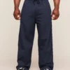 GYMSHARK RETRO COLLEGIATE TRACK PANTS – HEAVY BLUE / TINTED WHITE