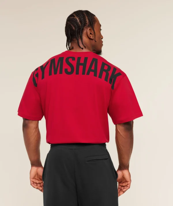 GYMSHARK POWER T-SHIRT – CONDITIONING RED